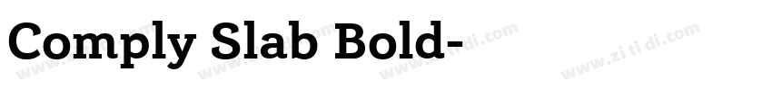 Comply Slab Bold字体转换